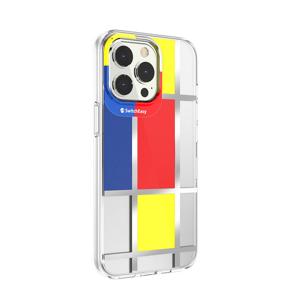 Switcheasy Artist Mondrian iPhone 13 Pro Çift IMD Baskılı Lisanslı Kılıf Switcheasy Artist Mondrian iPhone 13 Pro Çift IMD Baskılı Lisanslı Kılıf